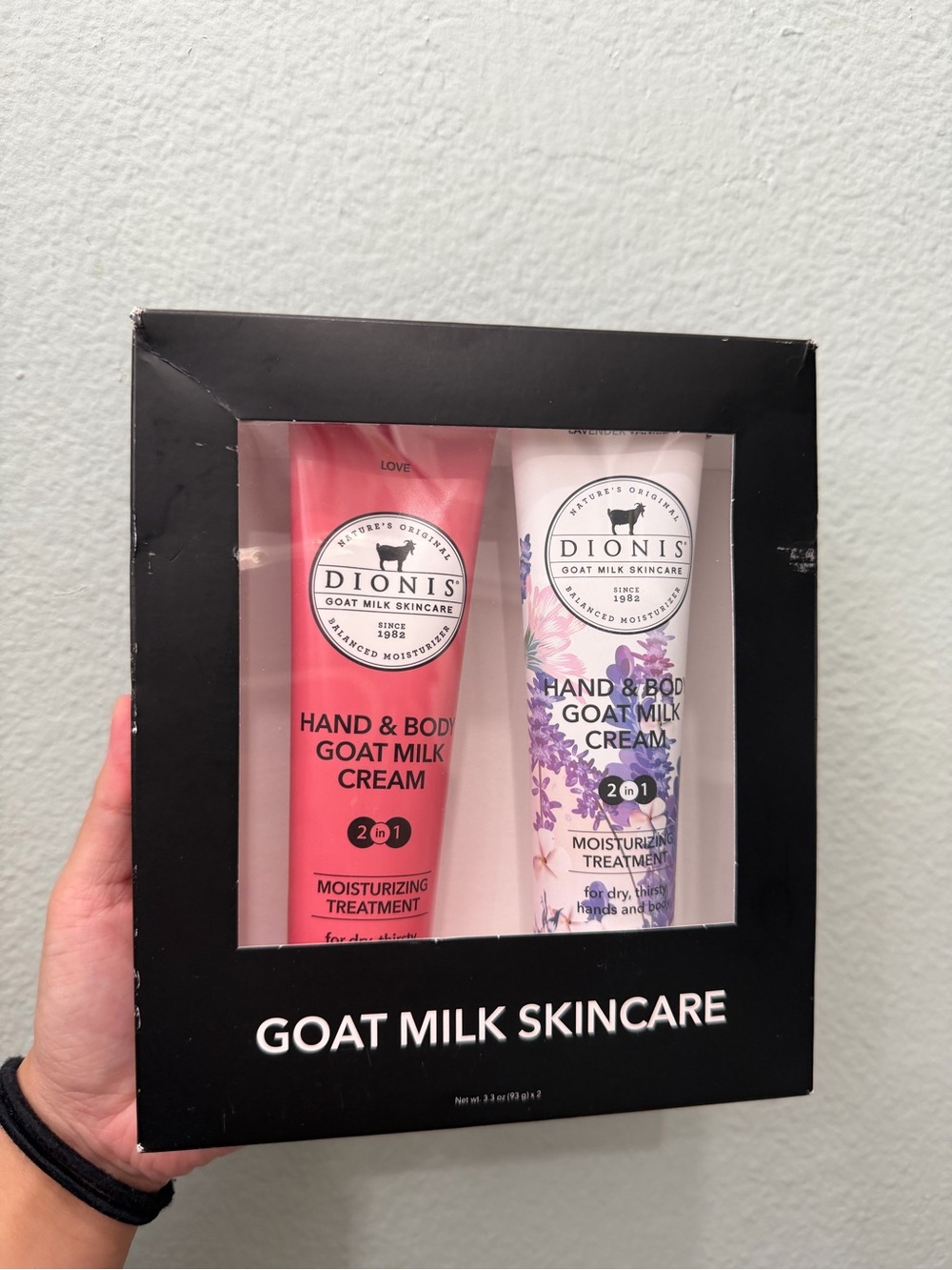 Dionis Hand & Body Goat Milk Moisturizing Cream, Scent Love & Lavender Vanilla